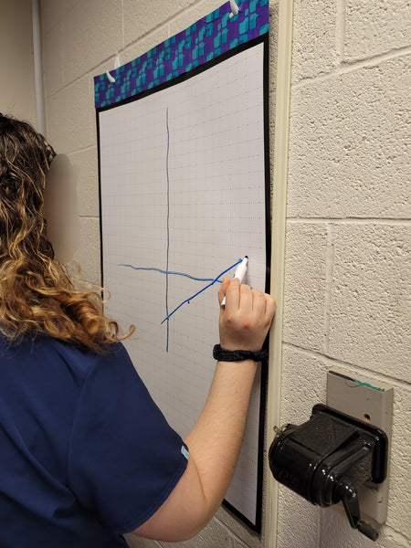 Graphing solution to problem on Flipchart