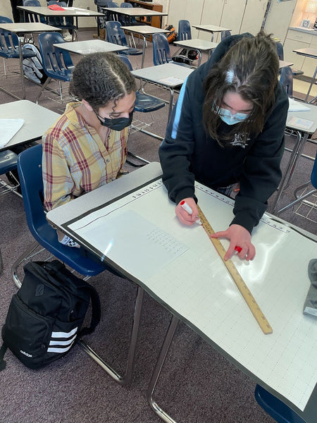 Students graphing large graphs to help visualize the solution better