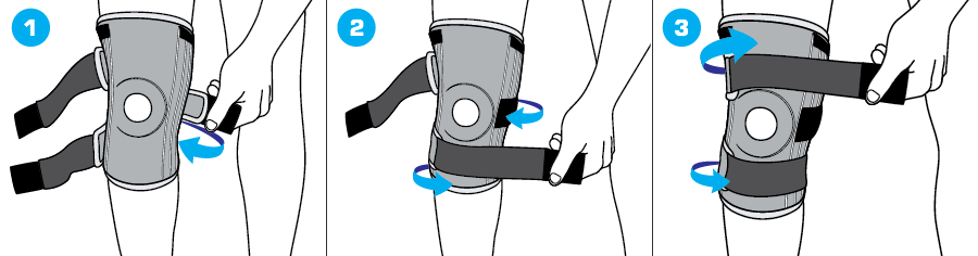 How To Apply - 893 Stabilized Open Knee Support