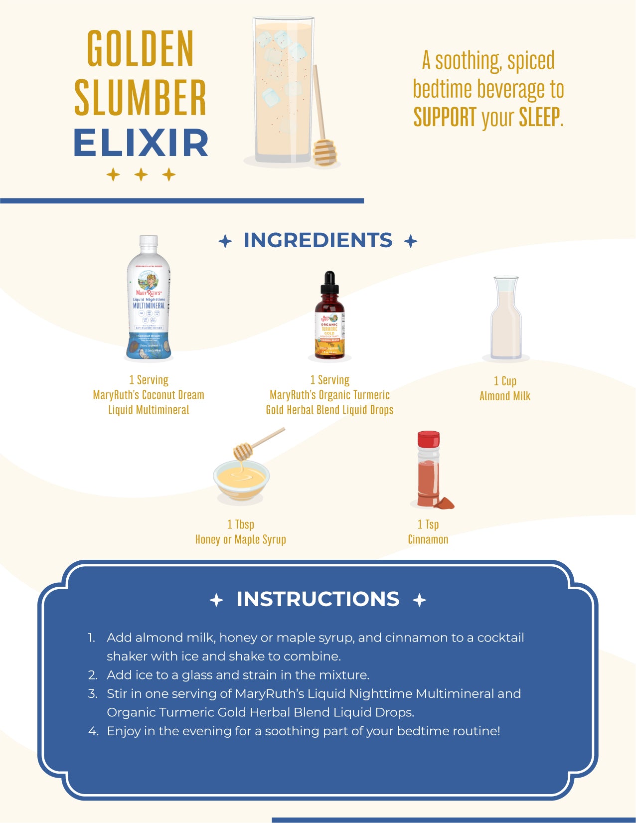 Golden Slumber Elixir Recipe Card