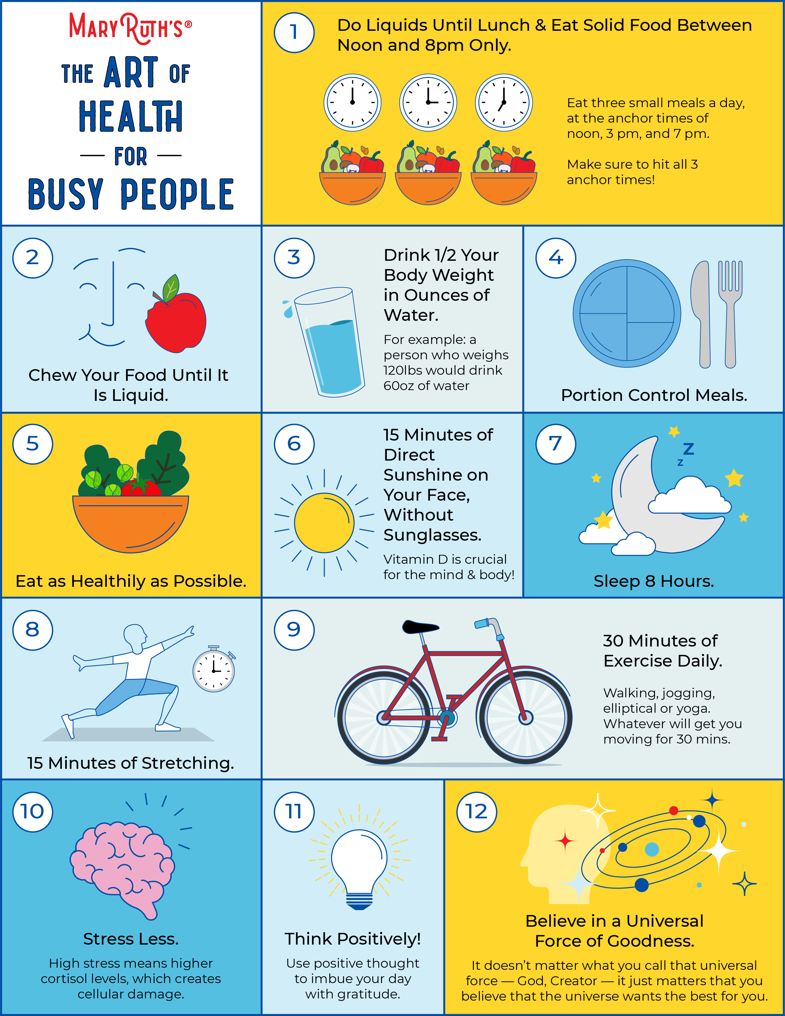 MaryRuth’s Tips for Living Well: The Art of Health for Busy People