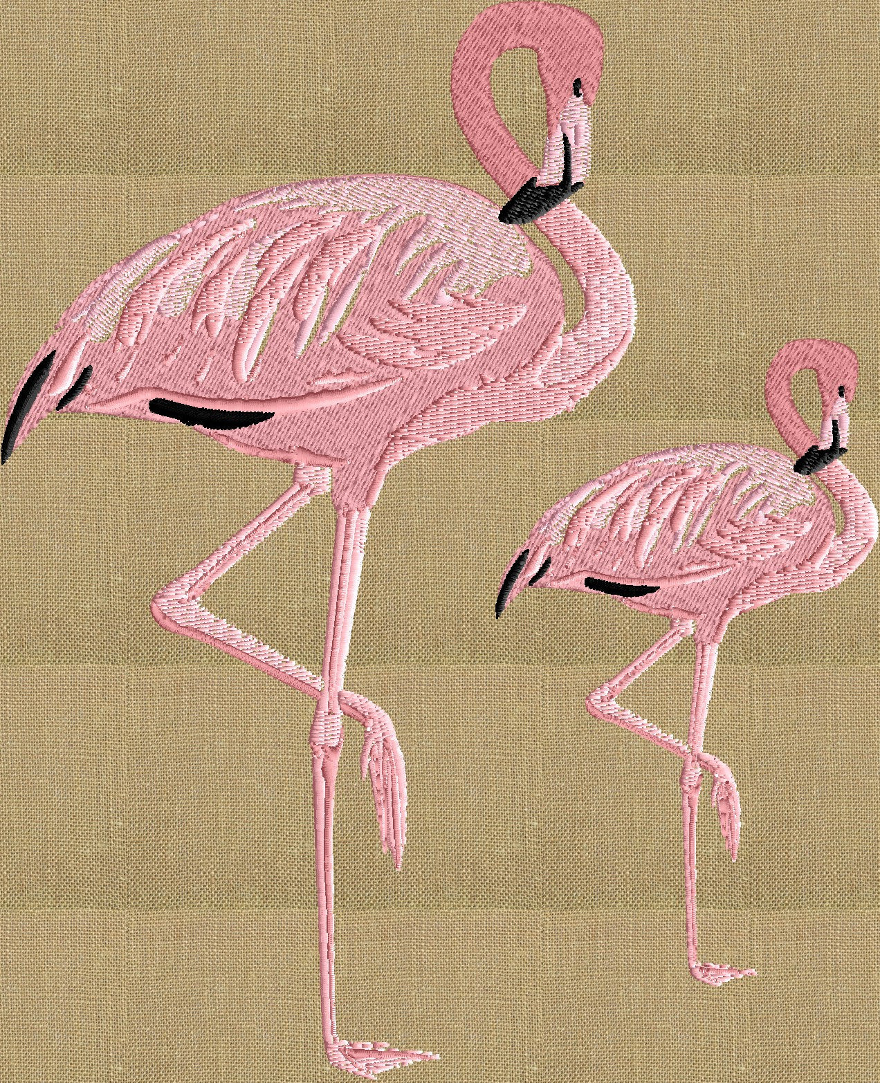 Flamingo Pair - Embroidery DESIGN FILE Instant download ...