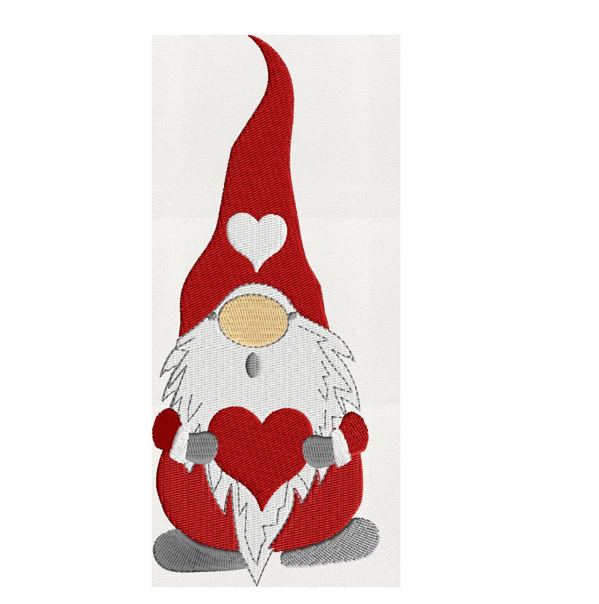 Download Valentine Gnome w Heart Hat - retro - EMBROIDERY DESIGN ...