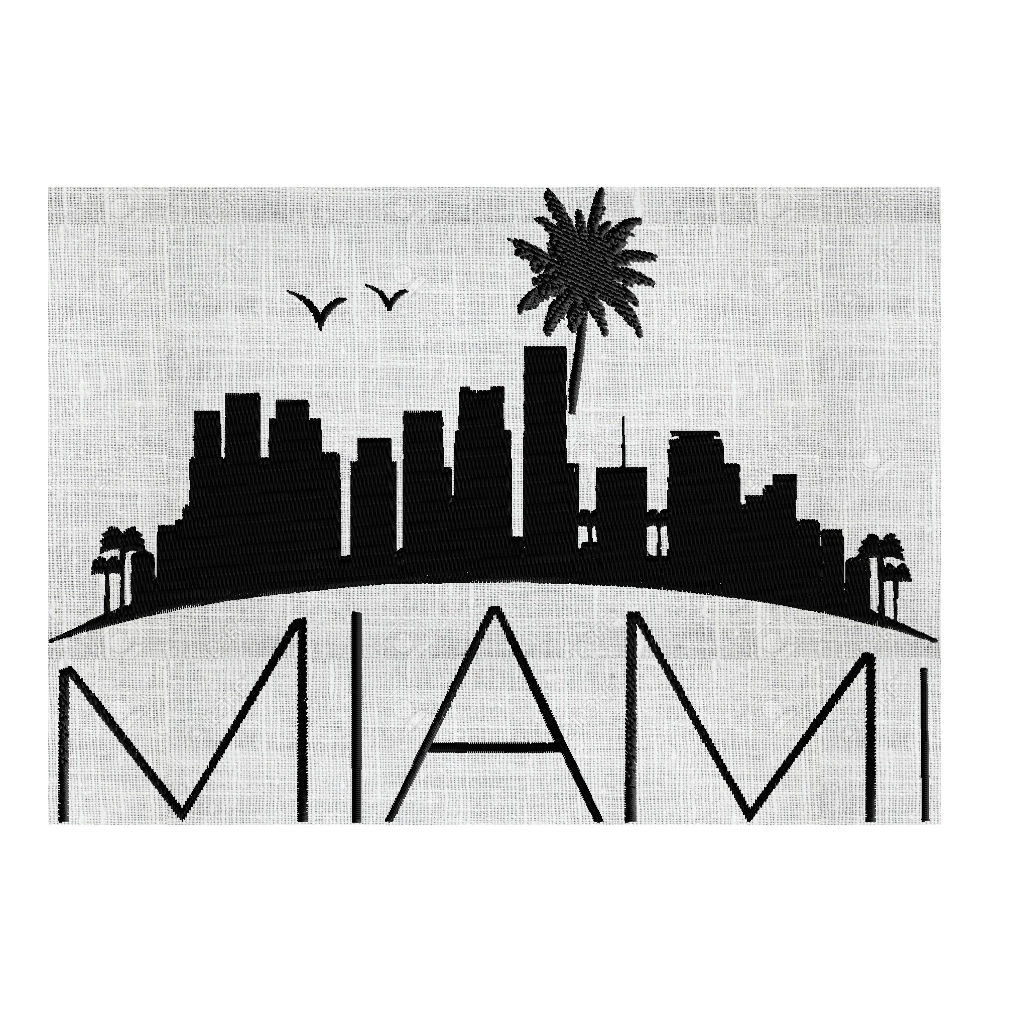 MIAMI Skyline Design StitchElf