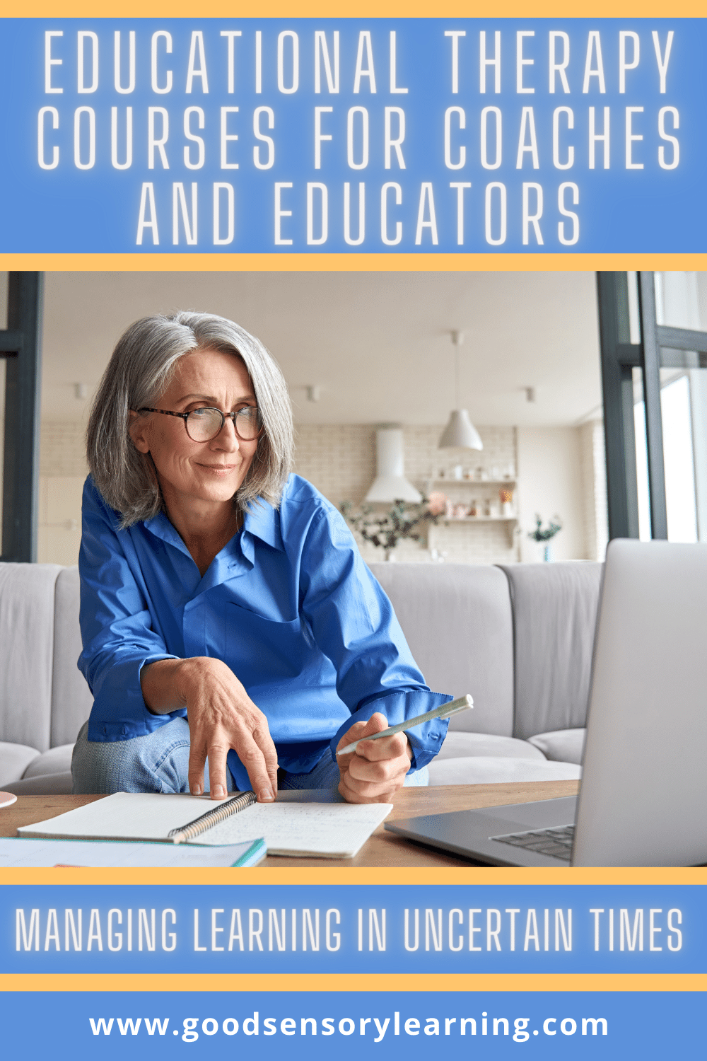 Educational therapist taking online classes