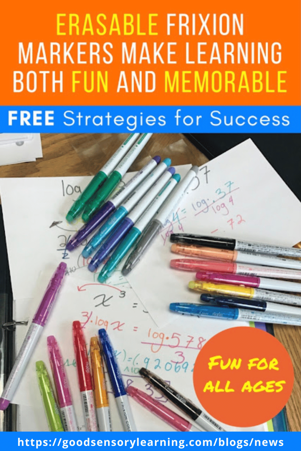 Fun Learning With Erasable Frixion Markers – Good Sensory Learning