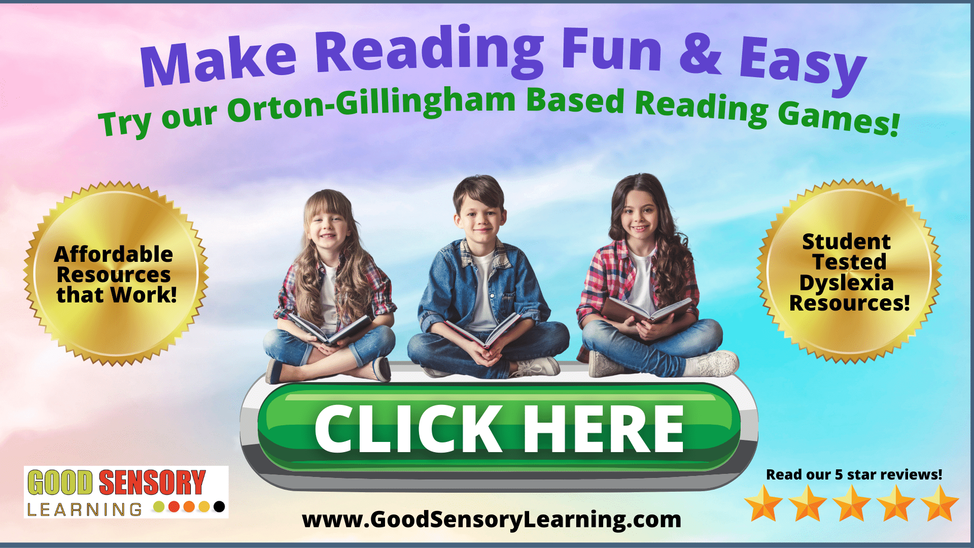 smiling kids reading
