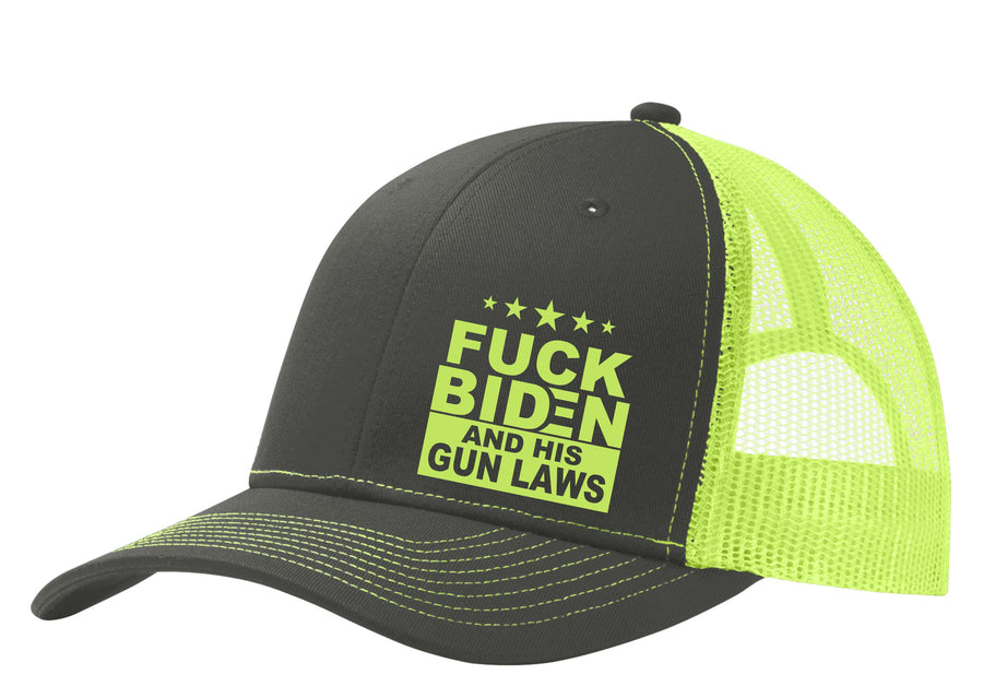 Fuck Biden and His Gun Laws Trucker Hat (Free Shipping) photo pic