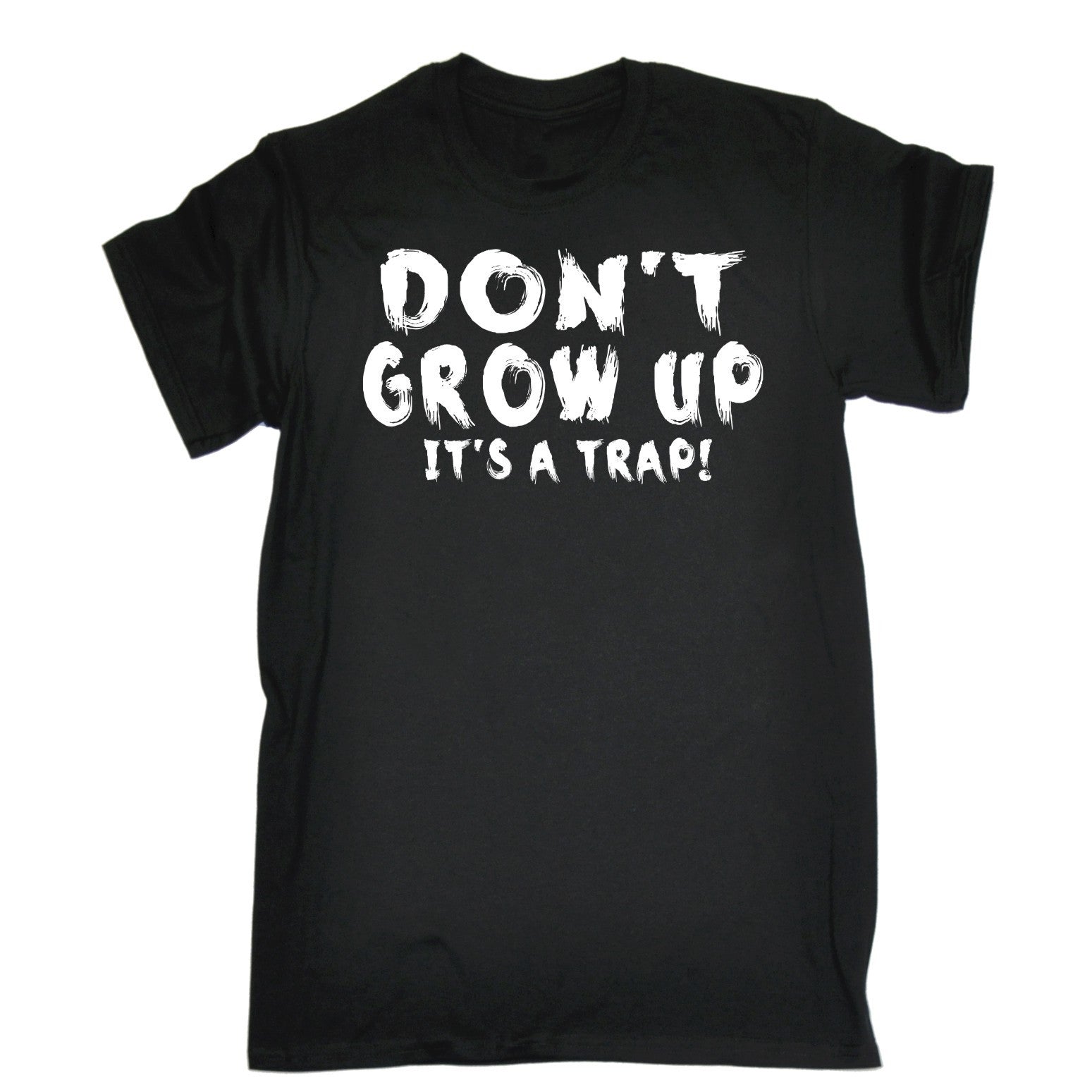 Buy 123t Men's Don't Grow Up It's A Trap! Funny T-Shirt at 123t UK - T ...