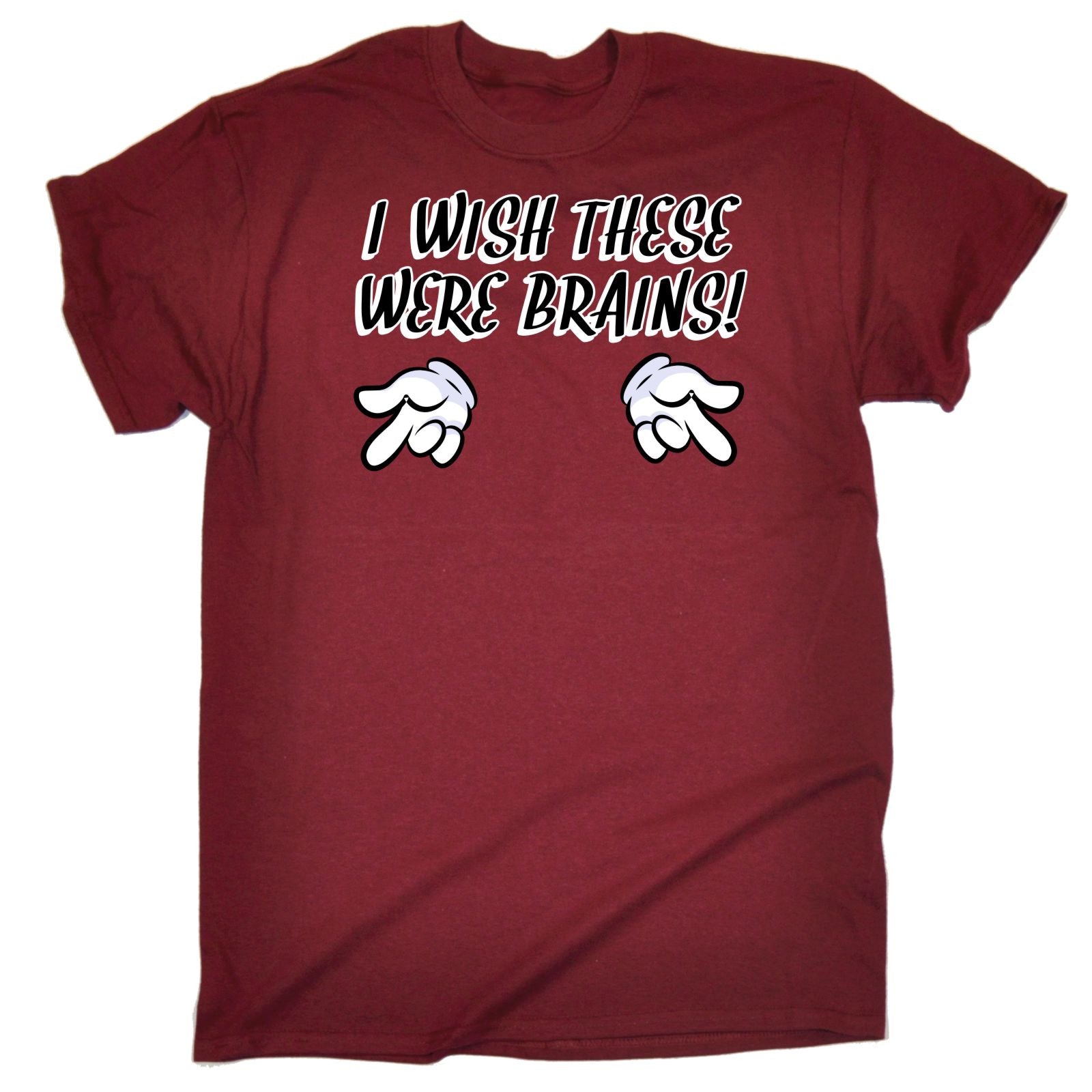I Wish These Were Brains T Shirt Boobs Naughty Adult Top Funny Birthday