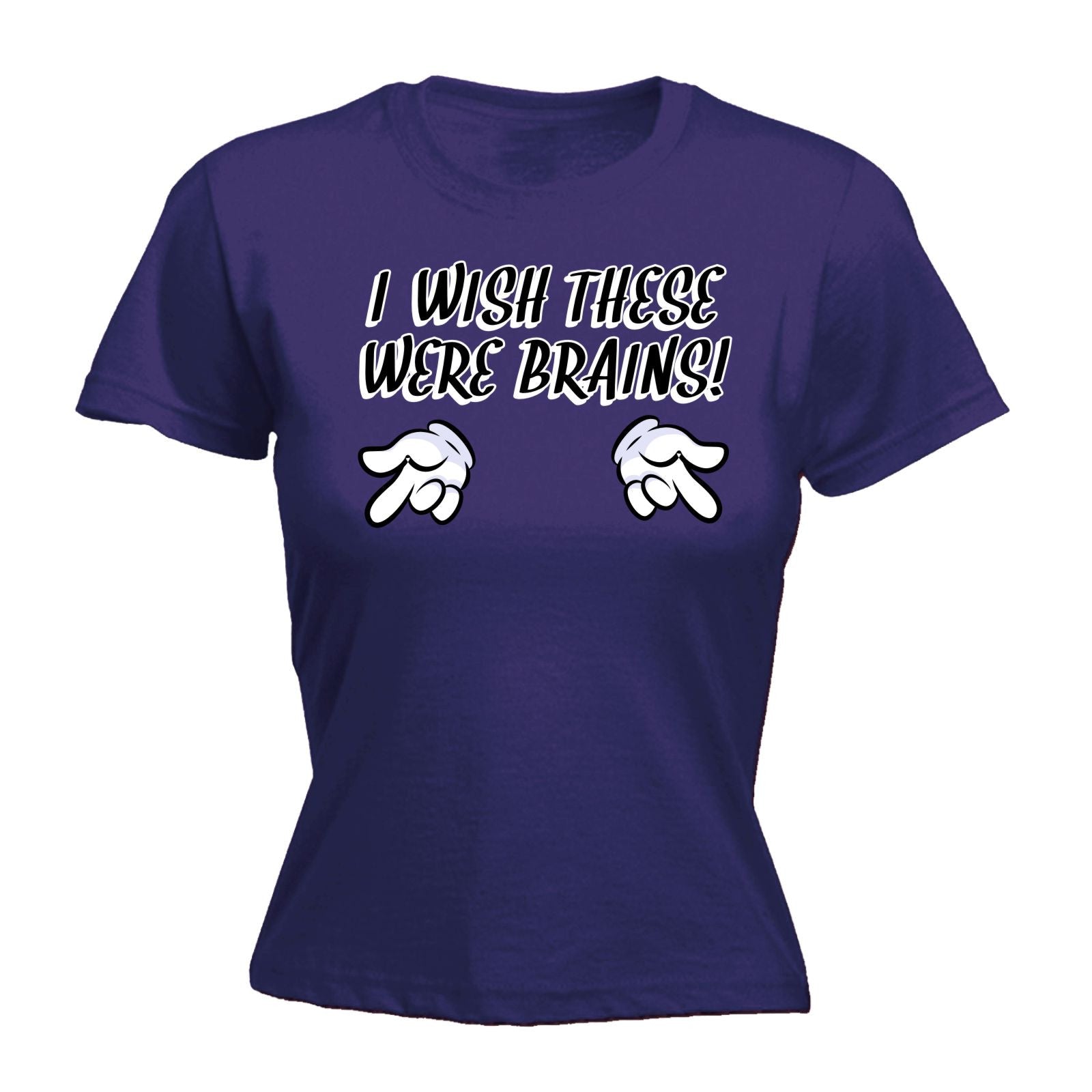 I Wish These Were Brains Womens T Shirt Tee Naughty Adult Funny Mothers 1832