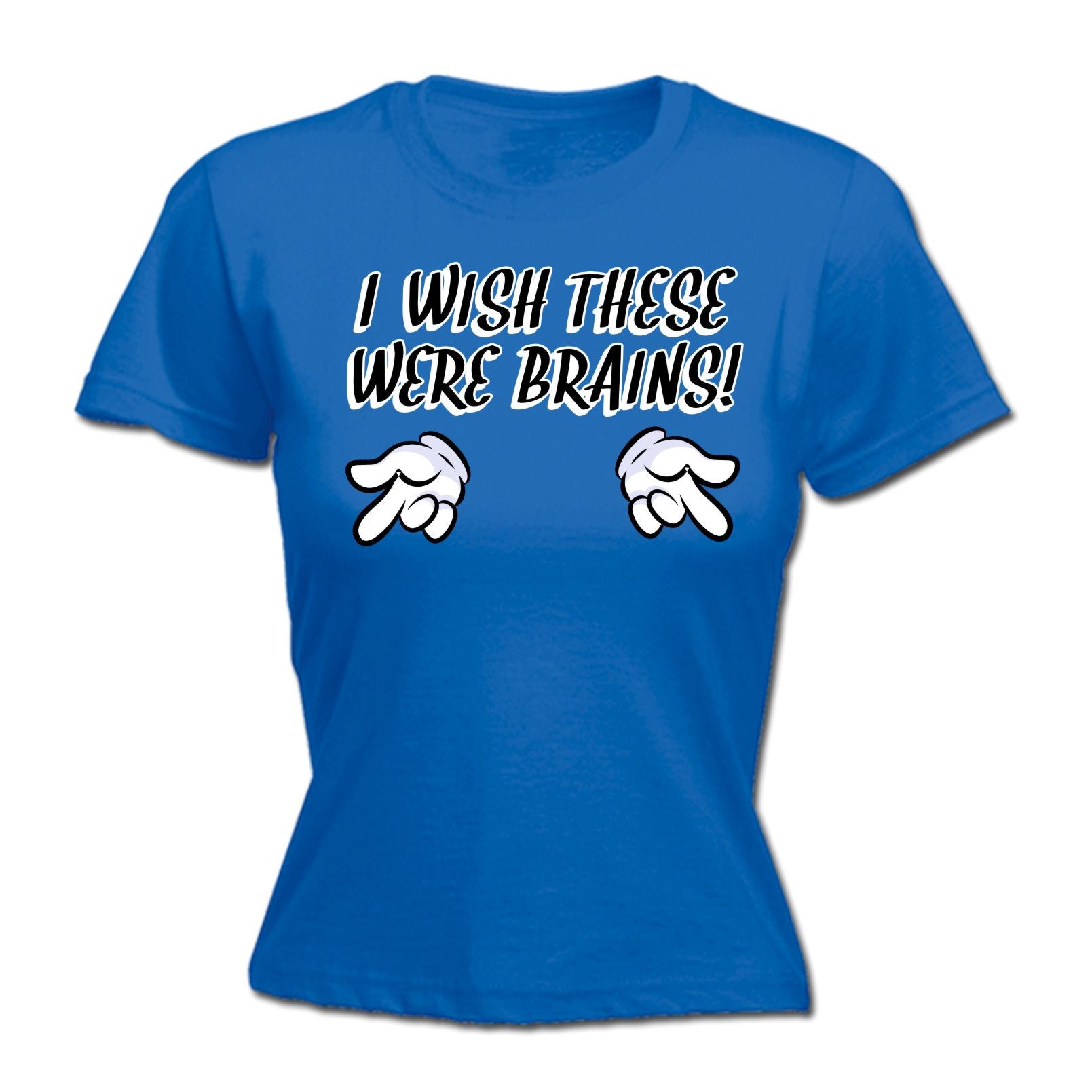 I Wish These Were Brains Womens T Shirt Tee Naughty Adult Funny Mothers
