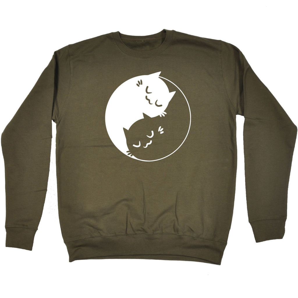 yin yang cat sweatshirt