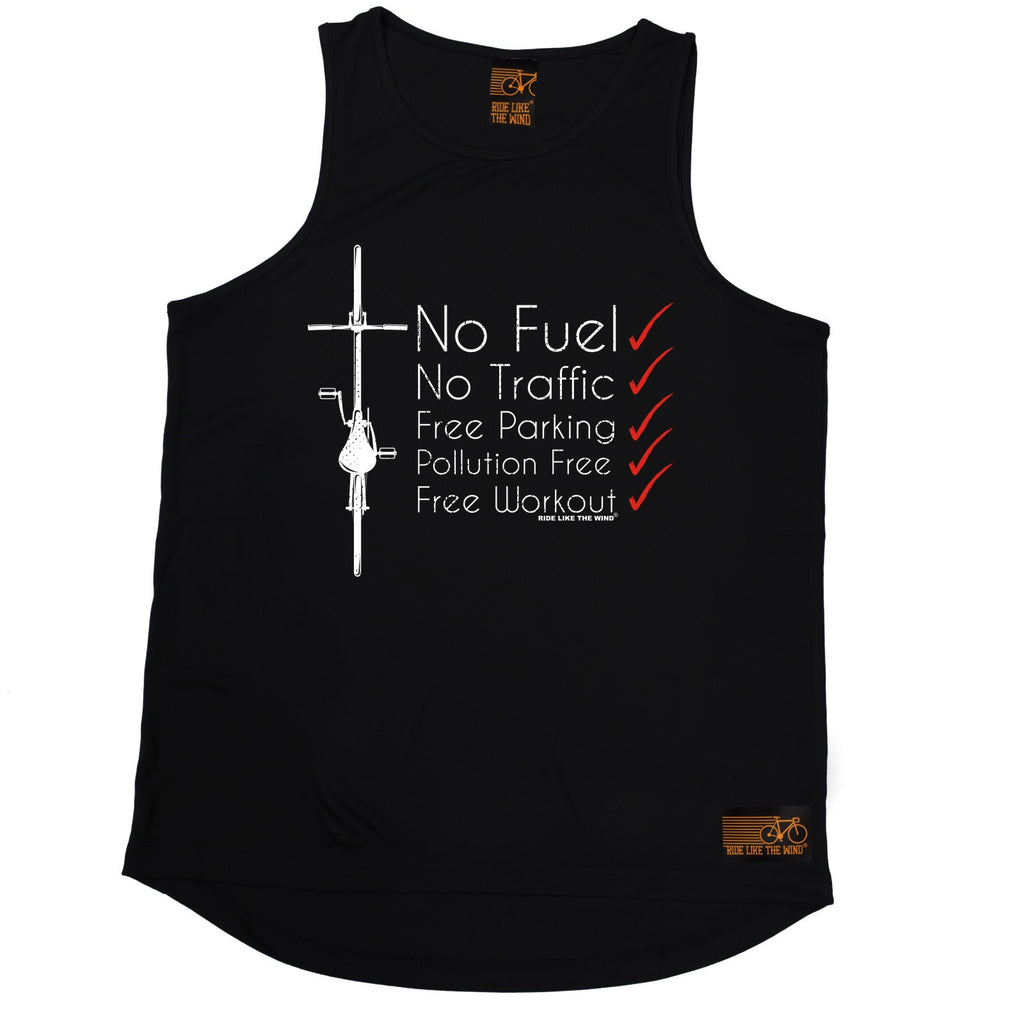 Ride Like The Wind No Fuel No Traffic ... Free Workout ... Cycling Men's Training Vest