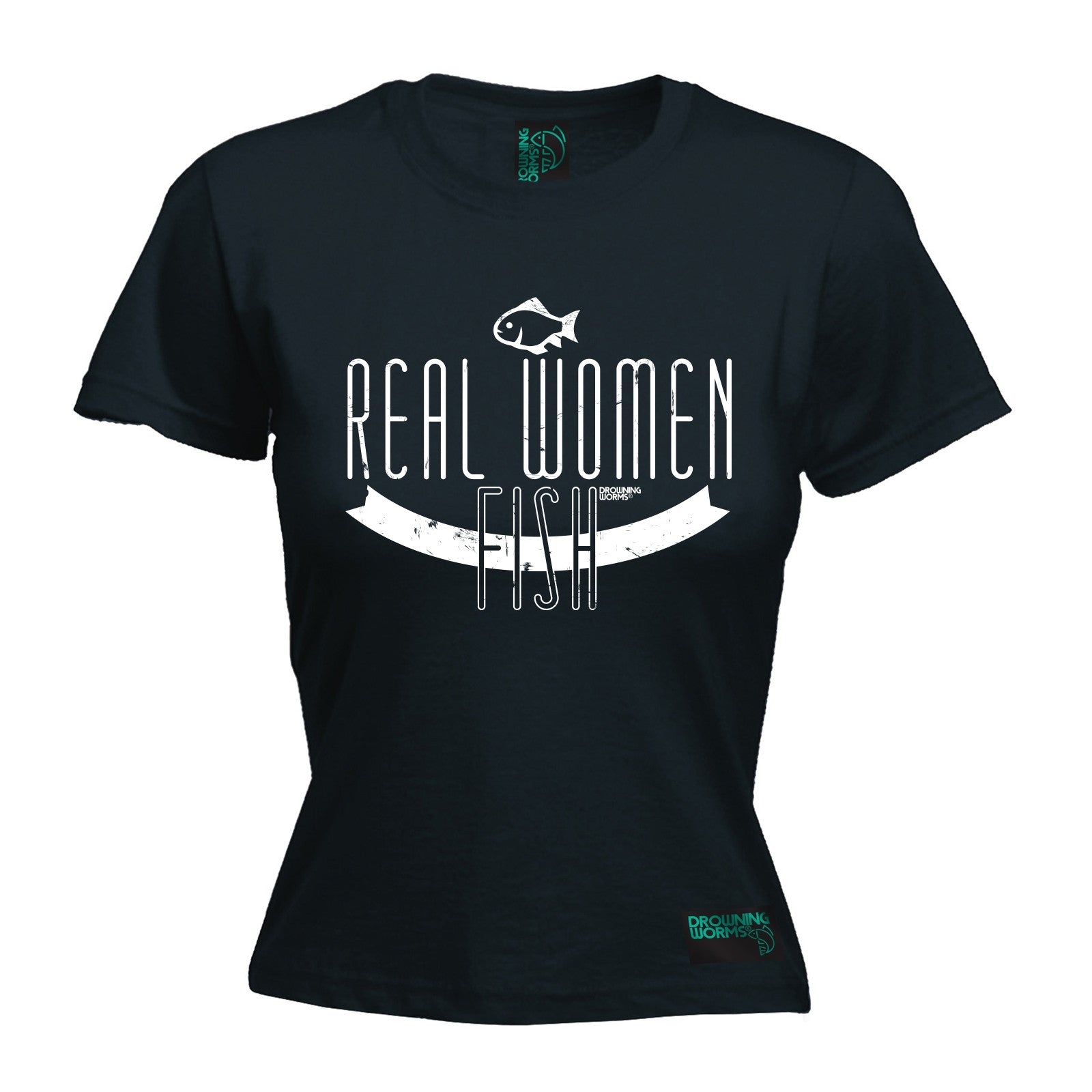 Real Women Fish WOMENS T-SHIRT Fishing Fisherman Carp Tee Funny