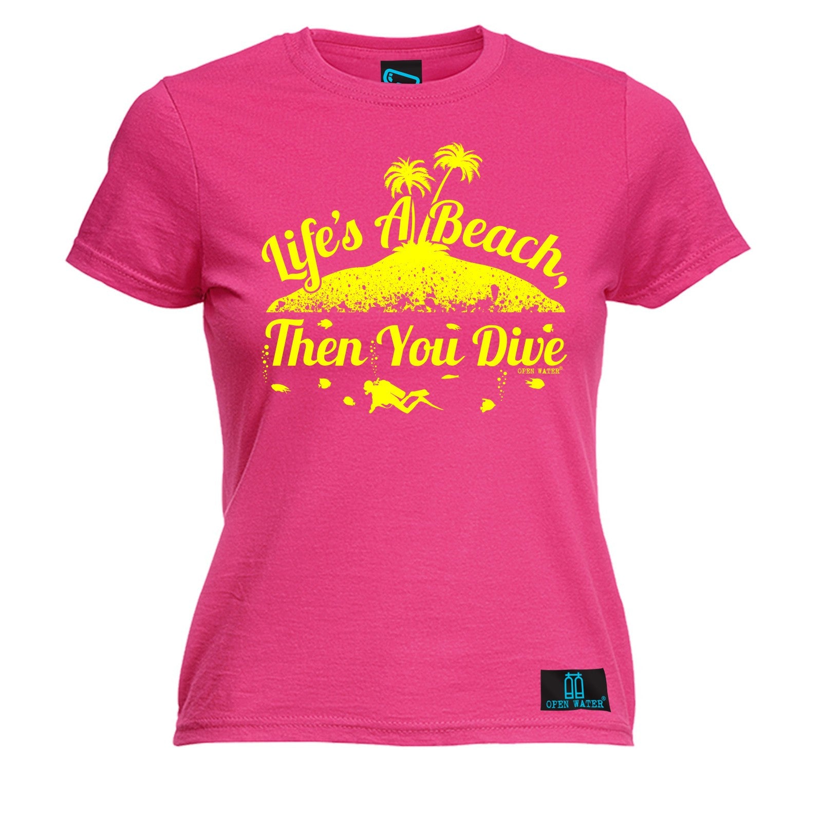 Lifes A Beach Then You Dive WOMENS TSHIRT tee funny