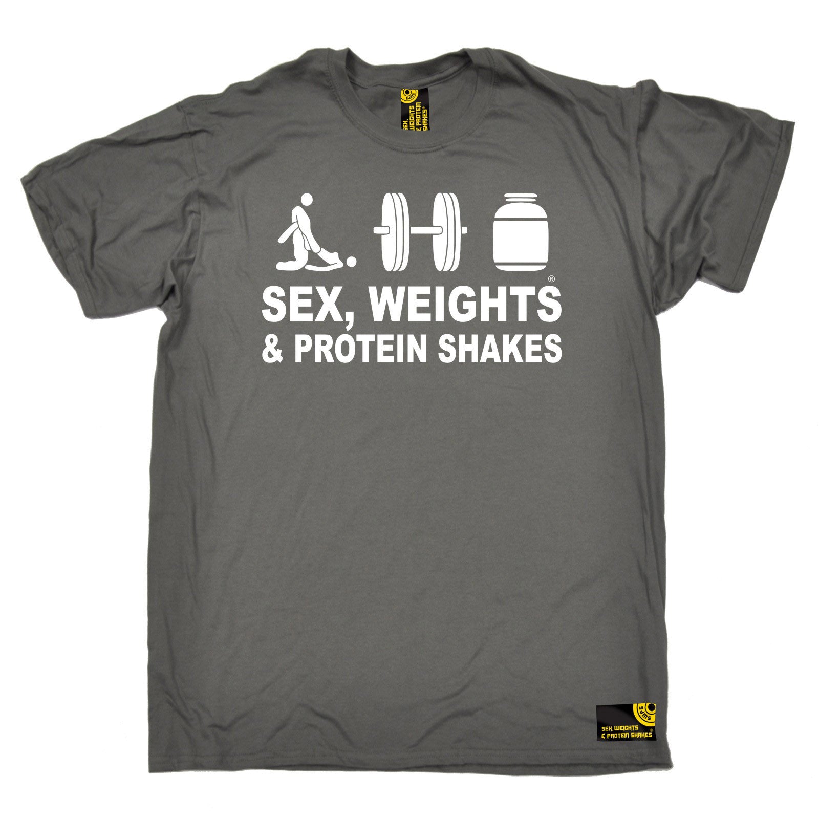 Sex Weights Protein Shakes Gym Training T-SHIRT Body Building Muscle birthday - Picture 3 of 9