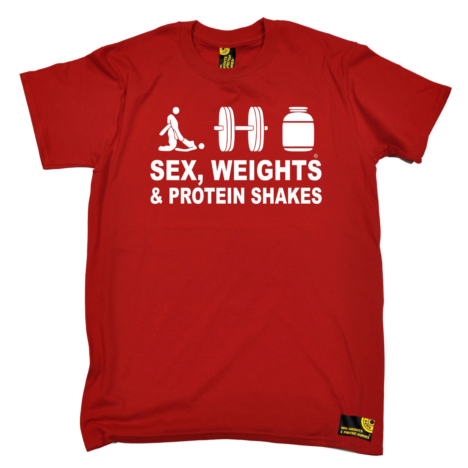 Sex Weights Protein Shakes Gym Training T-SHIRT Body Building Muscle birthday - Picture 8 of 9