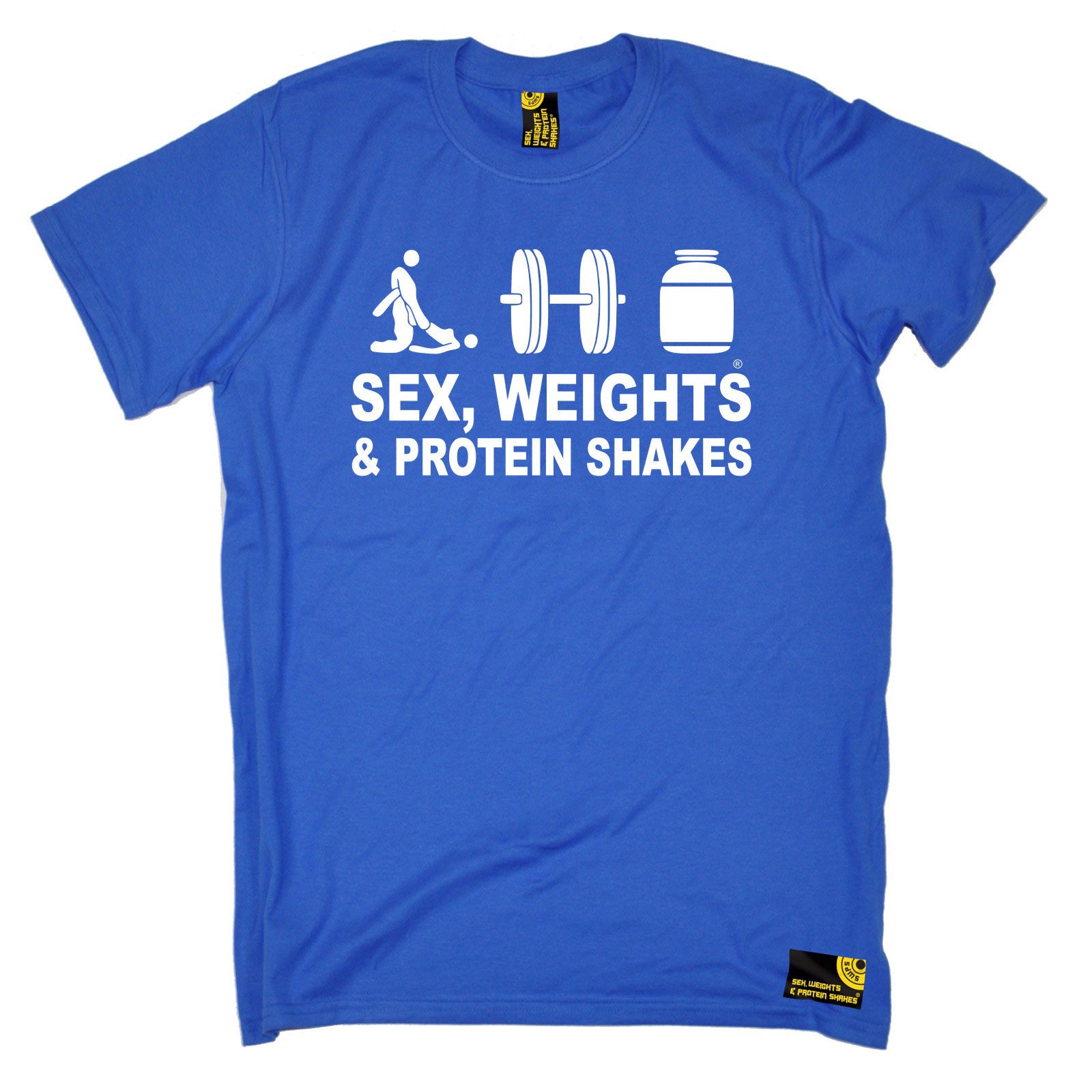 Sex Weights Protein Shakes Gym Training T-SHIRT Body Building Muscle birthday - Picture 9 of 9