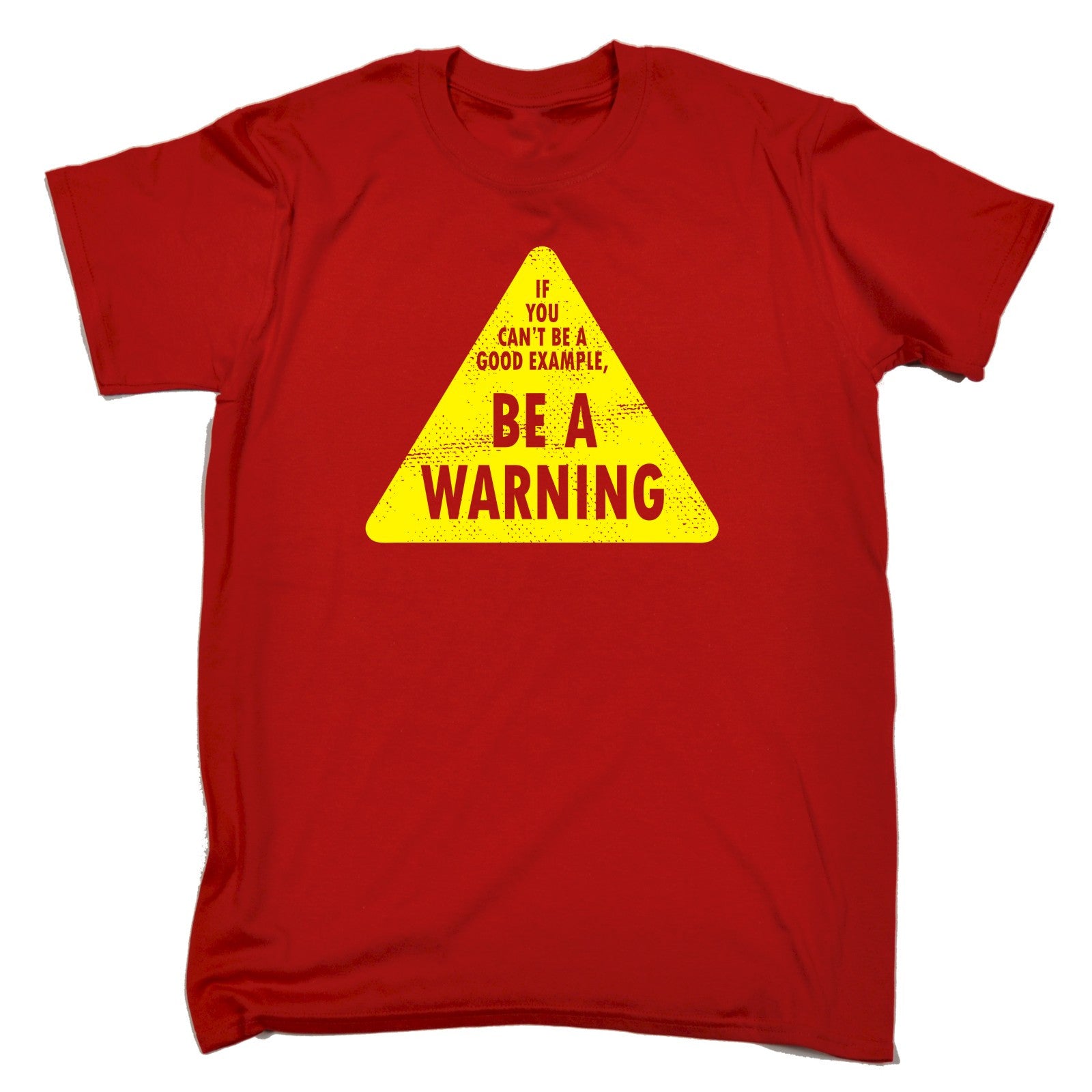 IF YOU CANT BE A GOOD EXAMPLE BE A WARNING T-SHIRT tee funny birthday ...