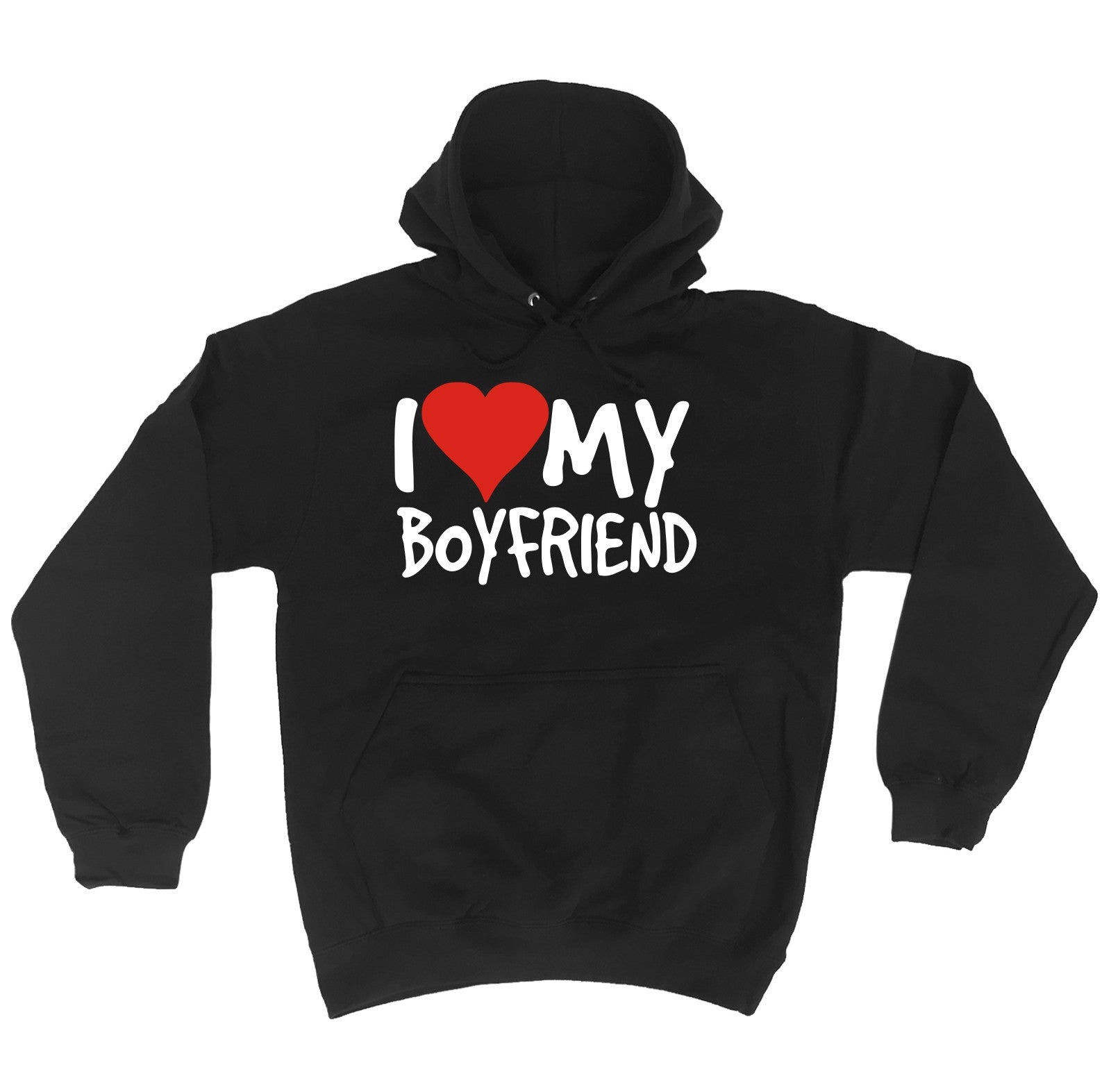 Buy 123t I Love My Boyfriend Heart Funny Hoodie at 123t UK - T-Shirts ...