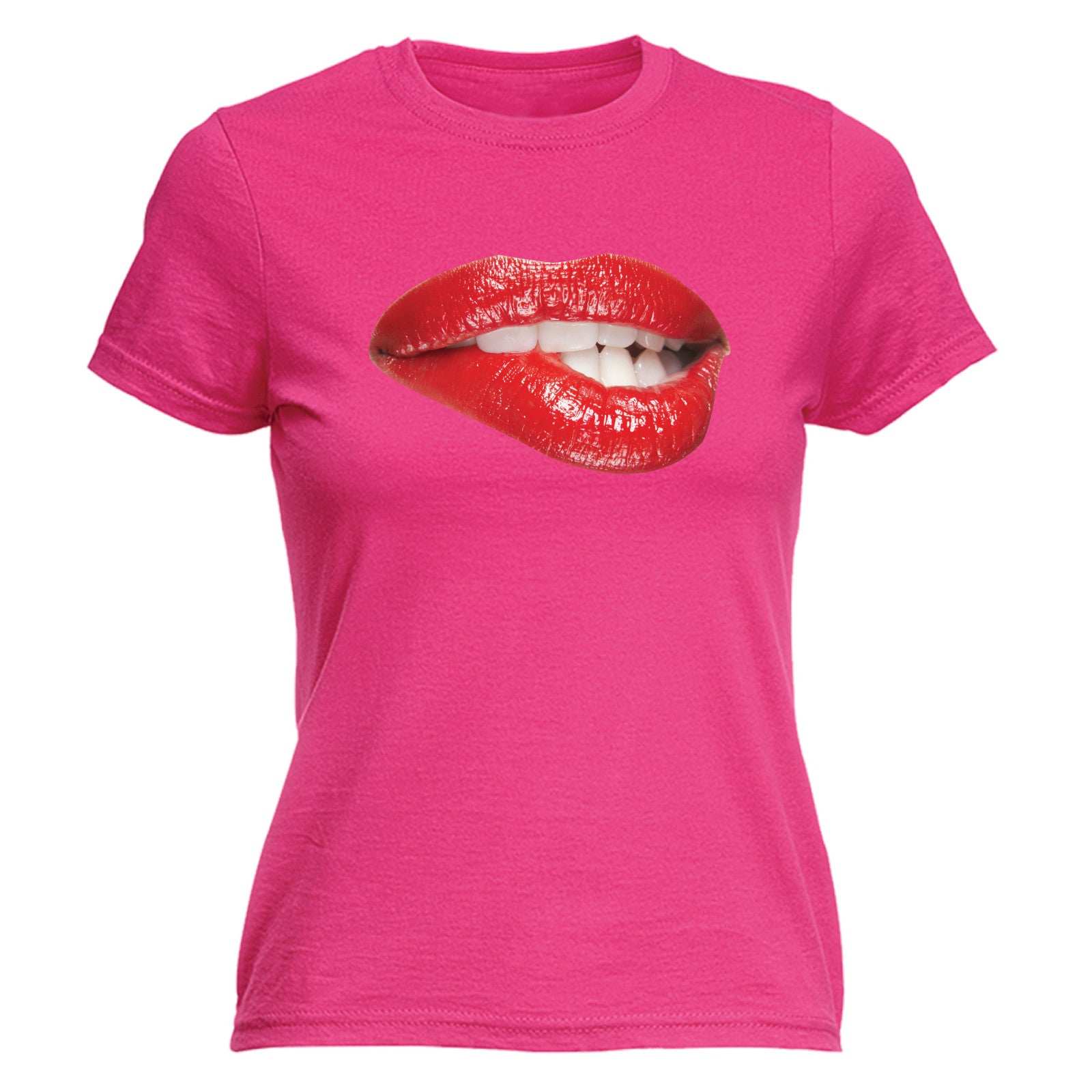 Sexy Biting Red Lips Womens T Shirt Hipster Kiss Funny Mothers Day T Present Ebay