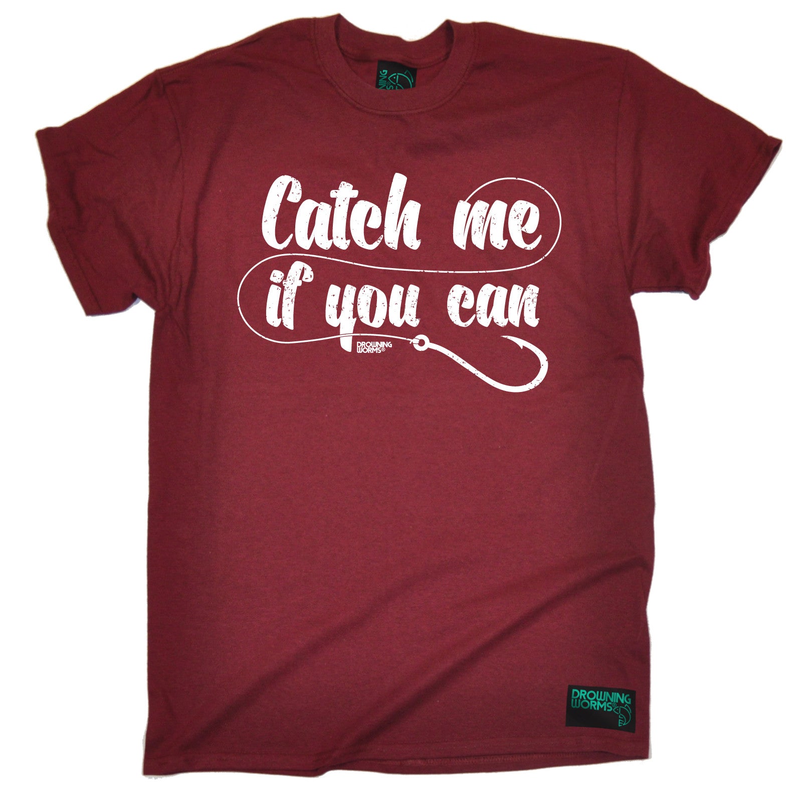 Catch Me If You Can T-SHIRT Fishing Angler Carp Rod Present Gift