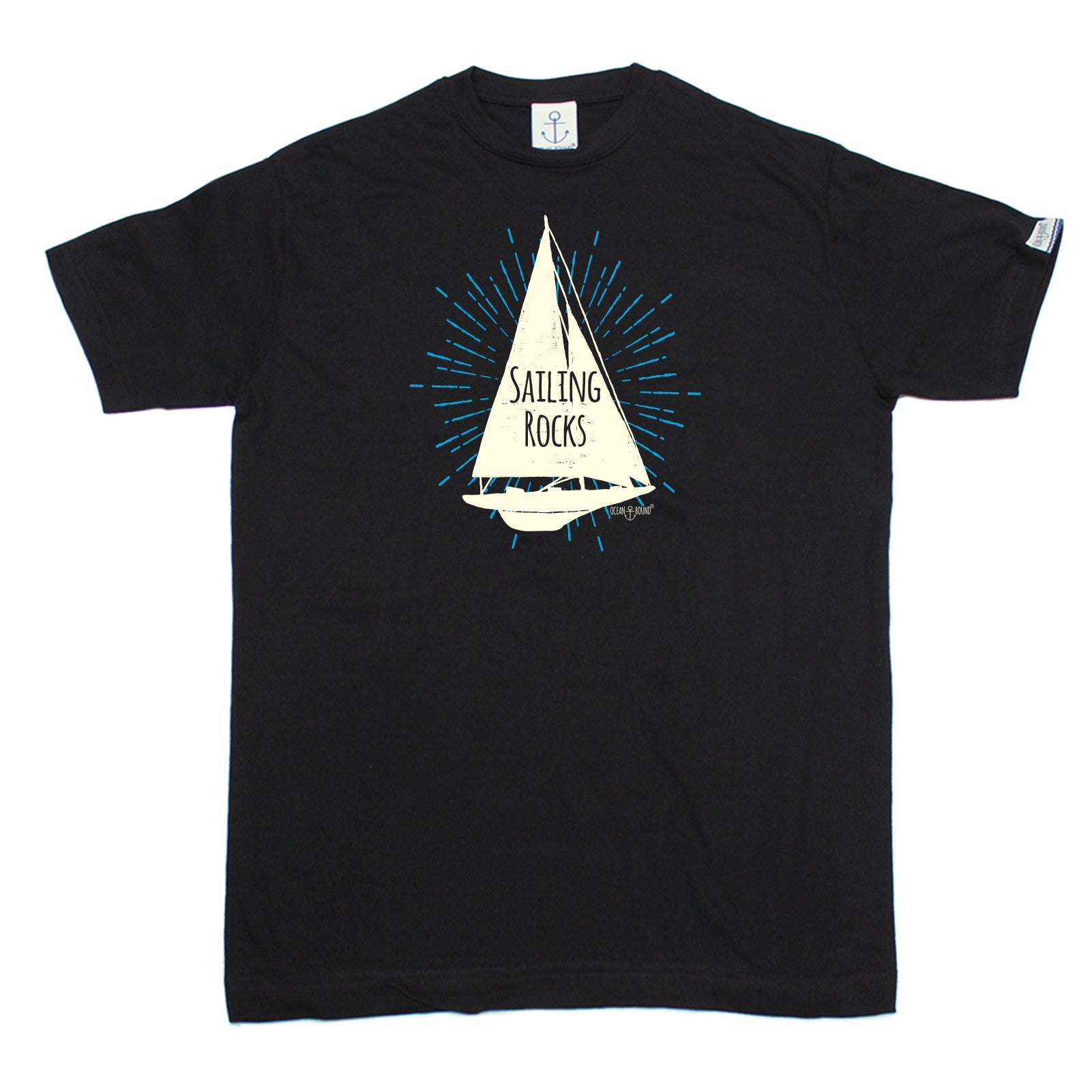 Buy Ocean Bound Men's Sailing Rocks Boat Design Sailing T-Shirt at 123t ...