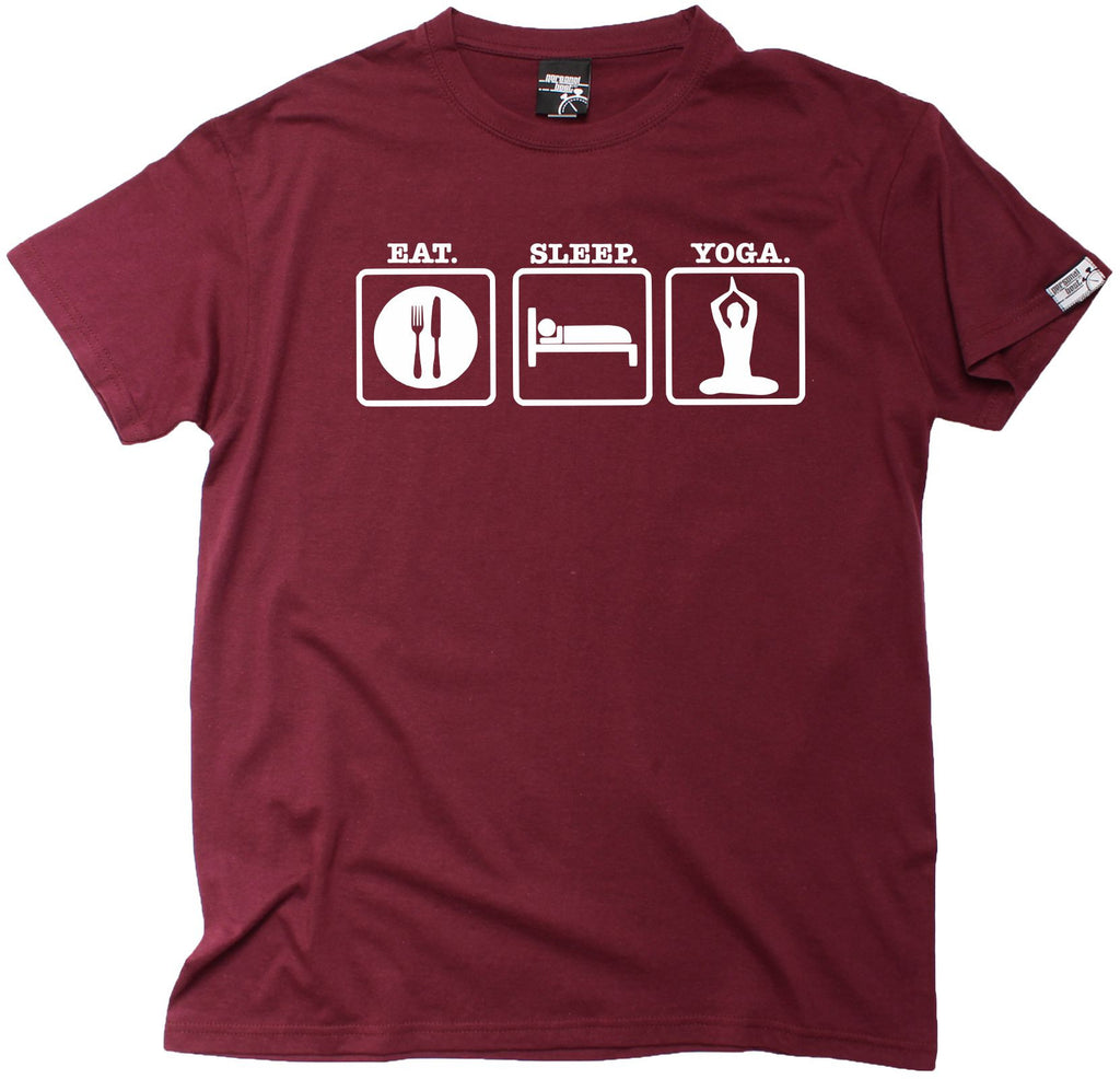 Buy Personal Best Men's Eat Sleep Yoga Training T-Shirt at 123t T ...