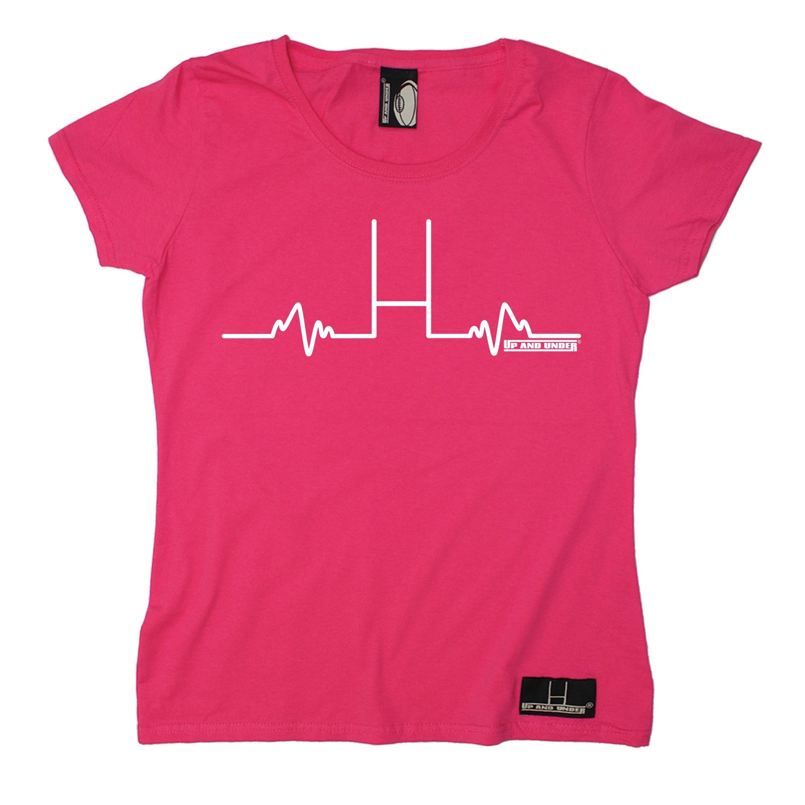 Rugby Heartbeat Pulse WOMENS T-SHIRT Love Rugga Heart Beat Funny ...