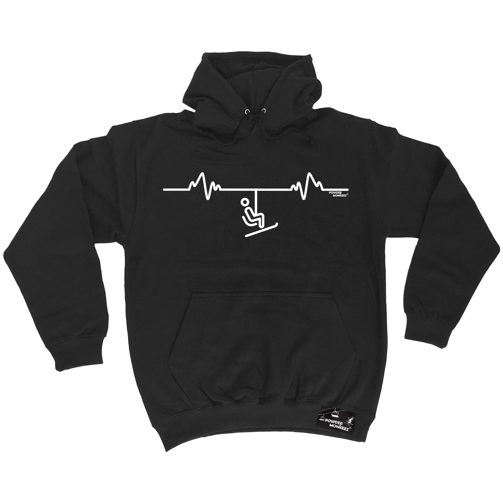 Ski Lift Pulse Powder Monkeez HOODIE hoody birthday gift skiing ...