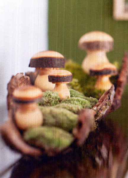 Burlap Tan Felt Mushrooms Woodland Decor Felt Mushroom Decor