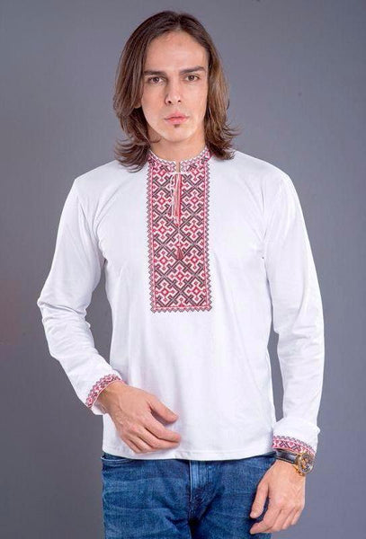 Men's embroidered shirt with a collar Chernihivska