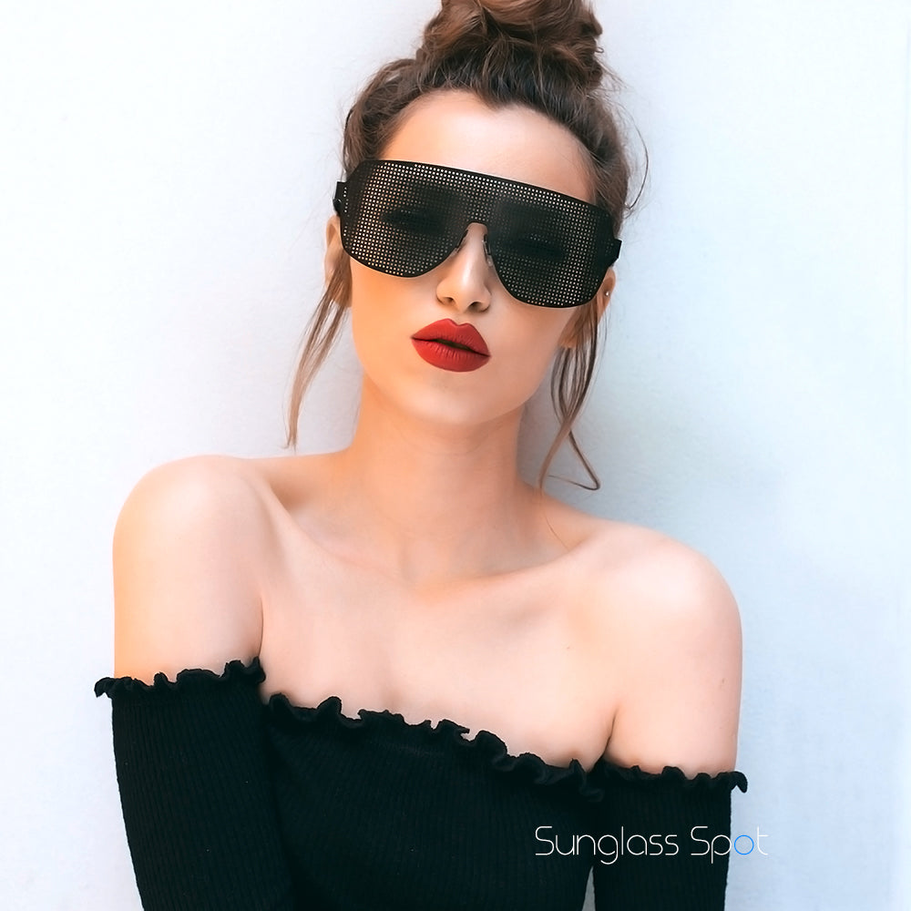 Premier Collection-Oversized Flat Top Show Stopping Sunnies