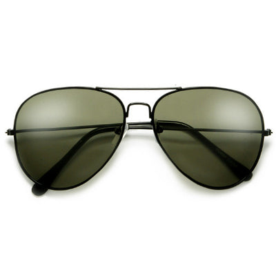 Classic 60mm Tear Drop Aviator with G-15 UV400 Lens - Sunglass Spot