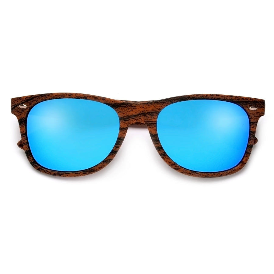 Classic 80s Wrapped Around A Wood Grain Finish Print Sunglasses Sunglass Spot 