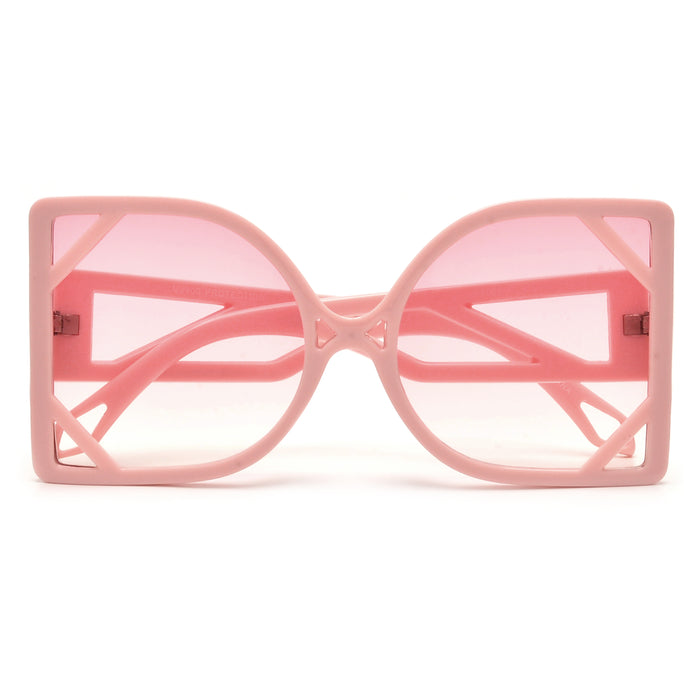 Modern Cat Eye Chain Link Temple Sunglasses $ 6.95