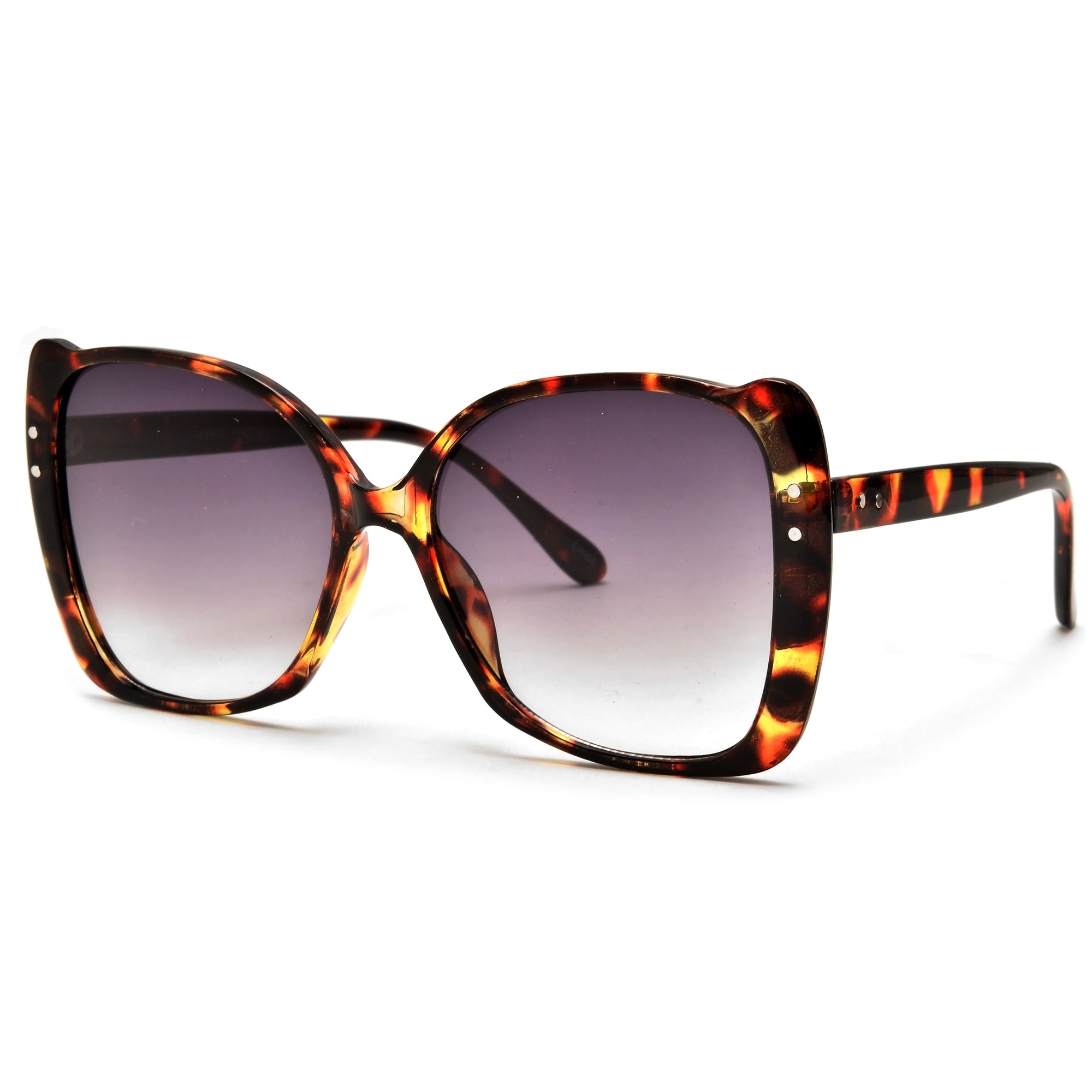 Oversize Studded Cat Eye Silhouette Sunglasses | Sunglass Spot