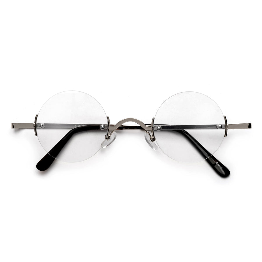 Vintage Round Rimless Clear Spectacles - Sunglass Spot