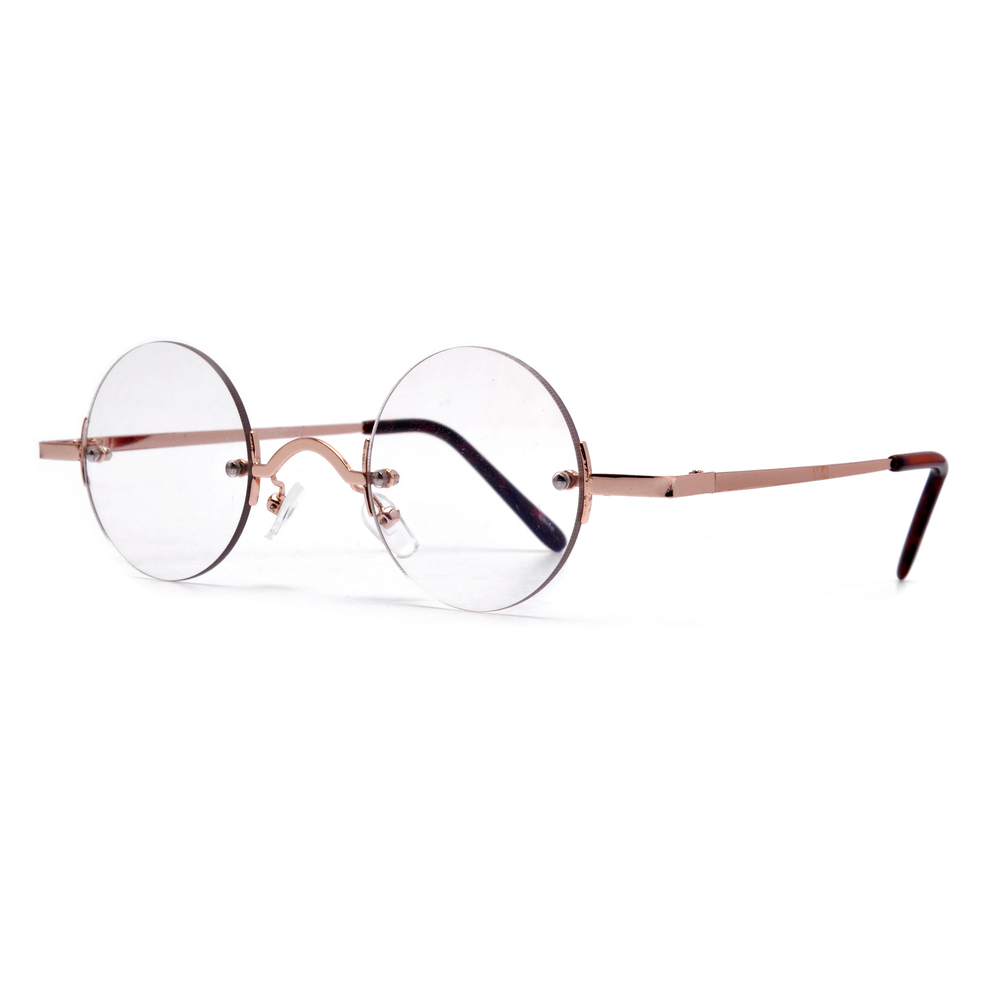 round rimless glasses