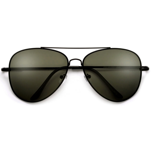 Polarized Glare Reducing 61mm Classic Tear Drop Aviator Sunglasses ...