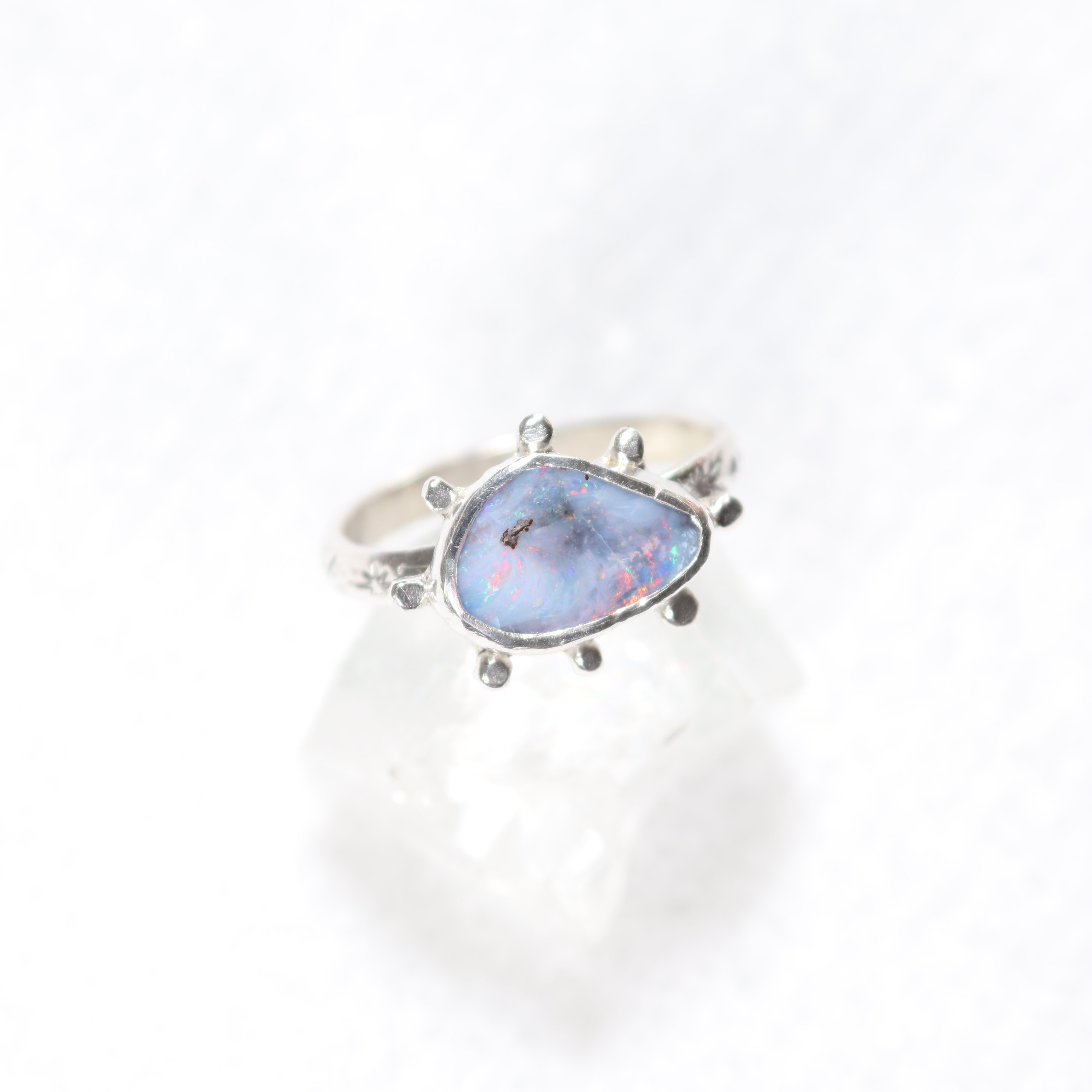 Australian Boulder Opal Ring