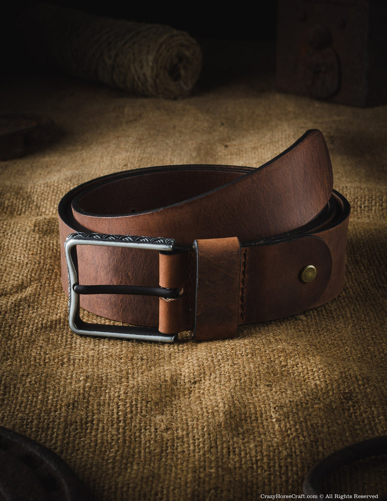 Vegetable Tanned Leather Belts – Crazy Horse Craft