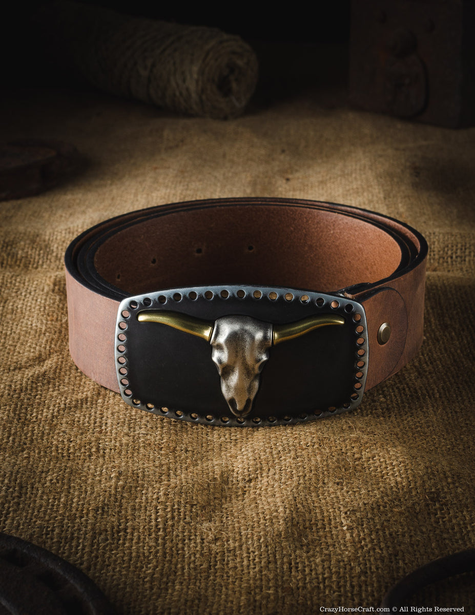 Vegetable Tanned Leather Belt | Classic Brown – Crazy Horse Craft