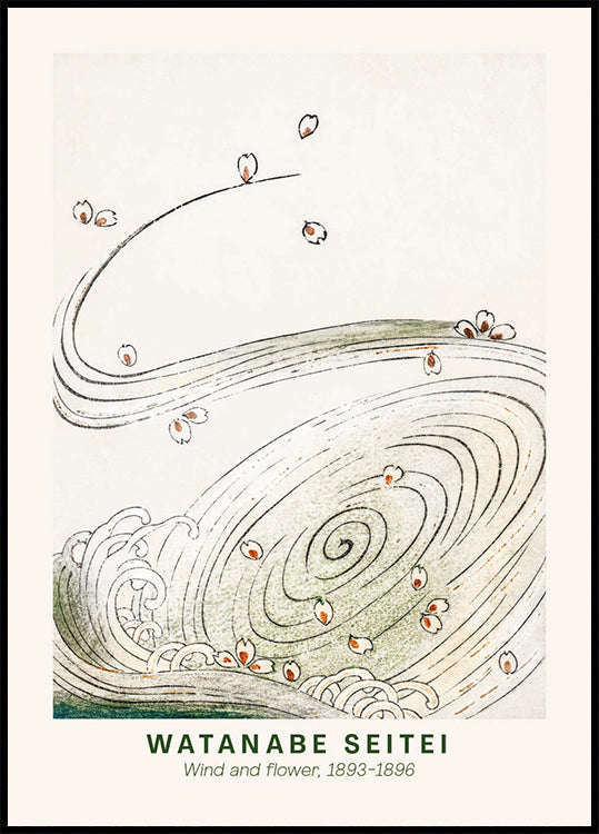 Watanabe Seitei Wind And Flower Plakat (50x70cm) - Plakater > Kunstplakater