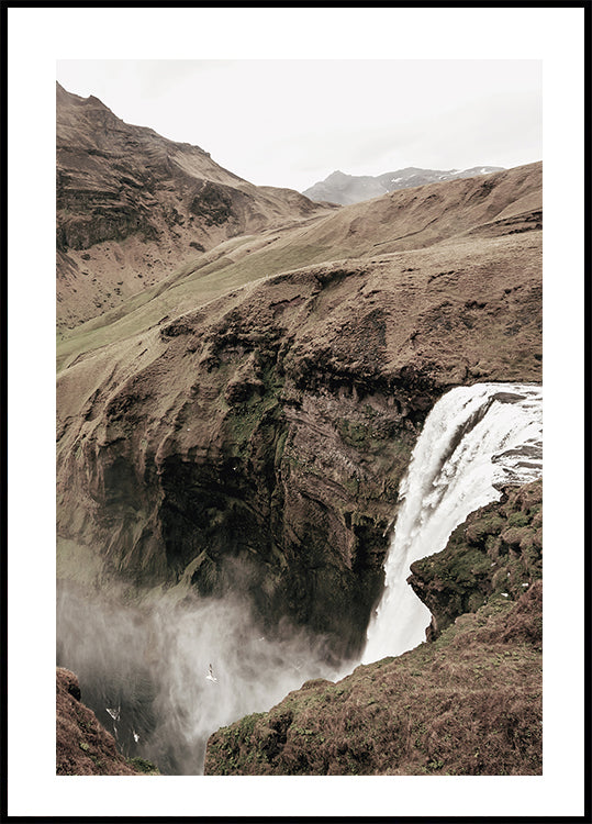 Skógafoss Waterfall Plakat (70x100cm) - Plakater > Natur Plakater
