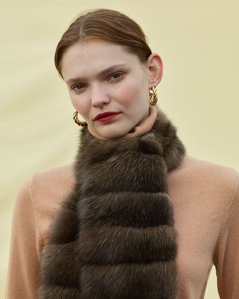 Real Fur Scarves  Women's Fur Scarves, Stoles, Shrug, & Cowls