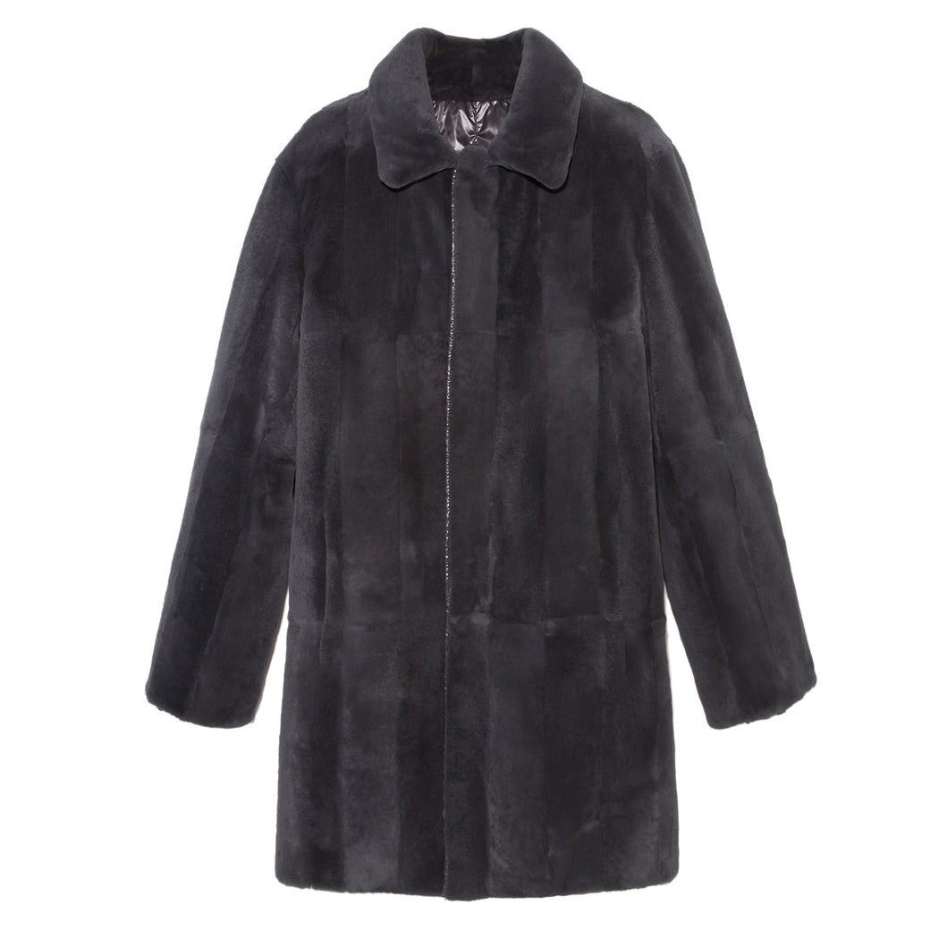 Mens Fur Coat | Reversible Sheared Mink Lined Puffer Coat — POLOGEORGIS