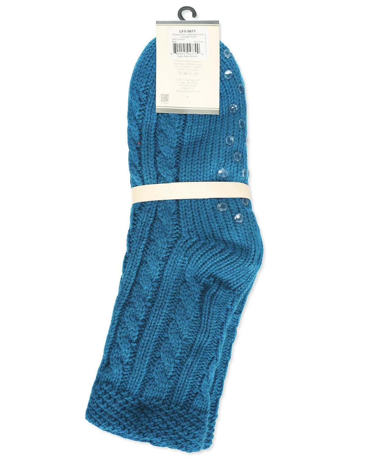 Women's Cable Knit Sherpa-Lined Lounge Sock