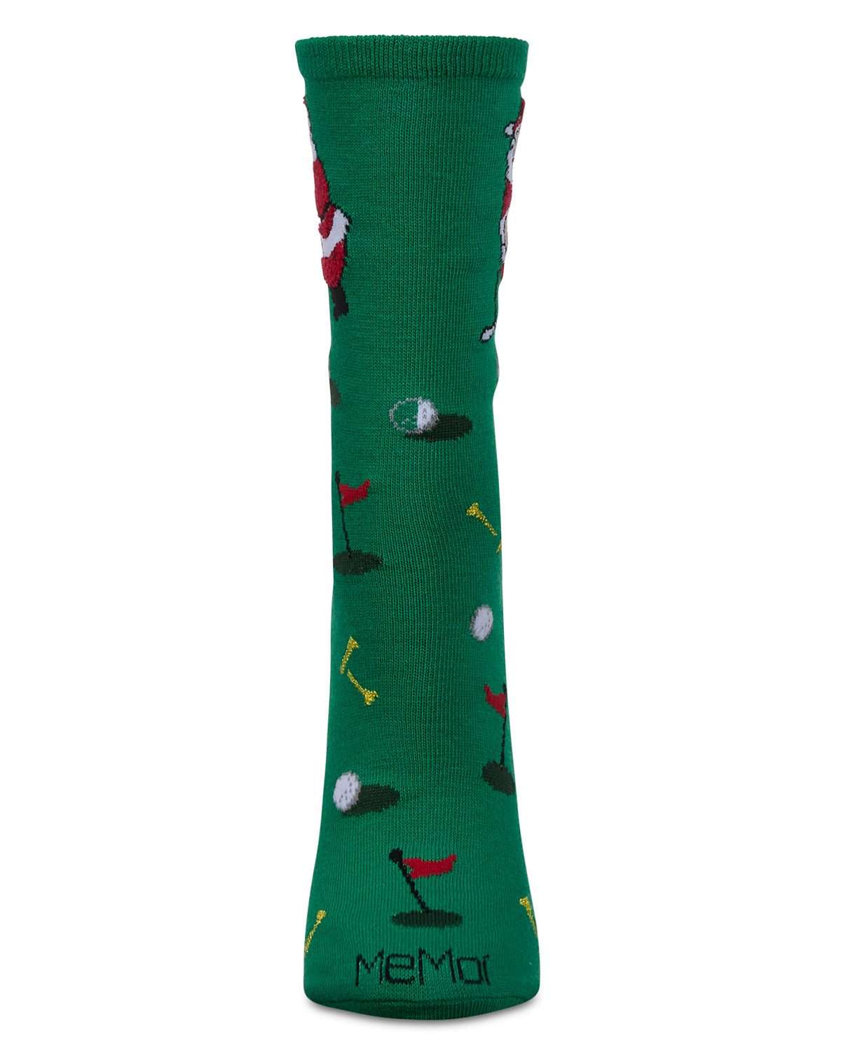 Women's Golfing Santa Holiday Crew Socks